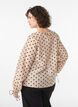 Bluse med prikker og knytedetaljer, Beige, Model image number 2
