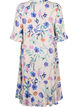 Blomstret midikjole med 3/4-ermer, Beige, Packshot image number 1