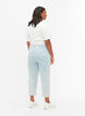 Straight jeans med ankellengde, Light Blue Stripe, Model image number 1