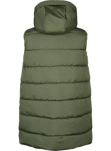 Lang vest med hette og lommer, Forest Night, Packshot image number 1