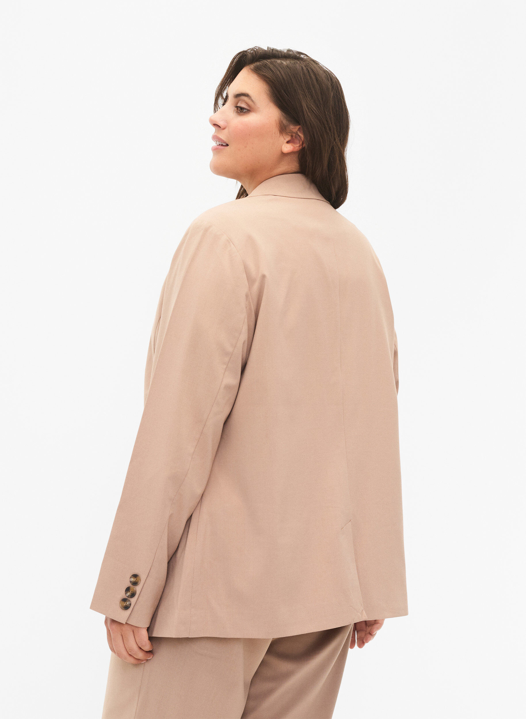 Zizzi Klassisk blazer med knappelukking, Amphora, Model image number 1