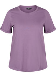 Basis T-skjorte i bomull, Vintage Violet