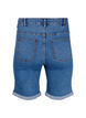 Tettsittende dongerishorts med h&oslash;y midje, Blue Denim, Packshot image number 1