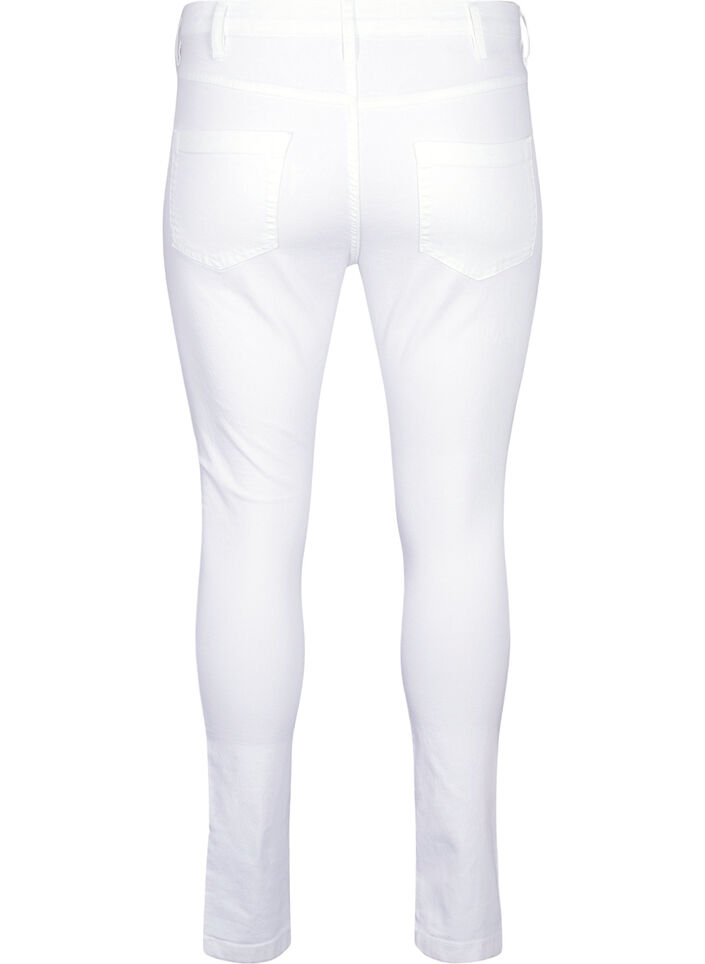 Super slim Amy jeans med høyt liv, Hvit, Packshot image number 1