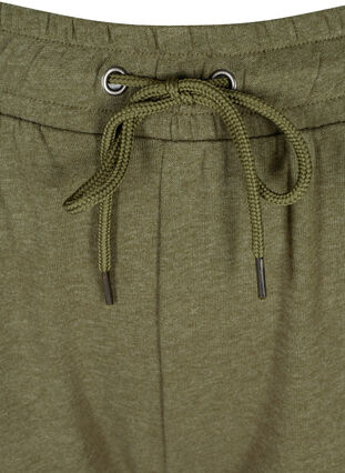 Melerte sweatpants med lommer, Ivy green Melange, Packshot image number 2
