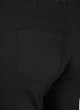 Zizzi  Gemma jeans med høy midje og rett passform, Svart, Packshot image number 3