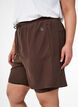 Treningsshorts med innershorts og en lomme til telefonen, Brun, Model image number 0