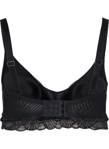 BH med blonder og vatterte skåler, Black, Packshot image number 1