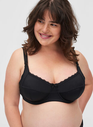 Zizzi Amme-BH med bøyle, Black, Model image number 0