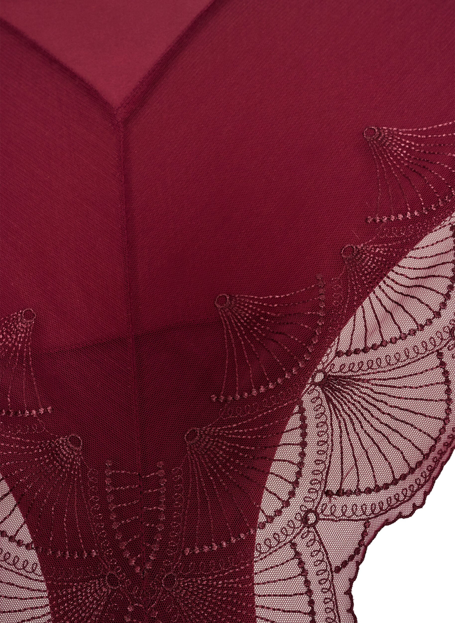 ZizziTruser med mesh og kanter i broderte blonder, R&oslash;d, Packshot image number 2