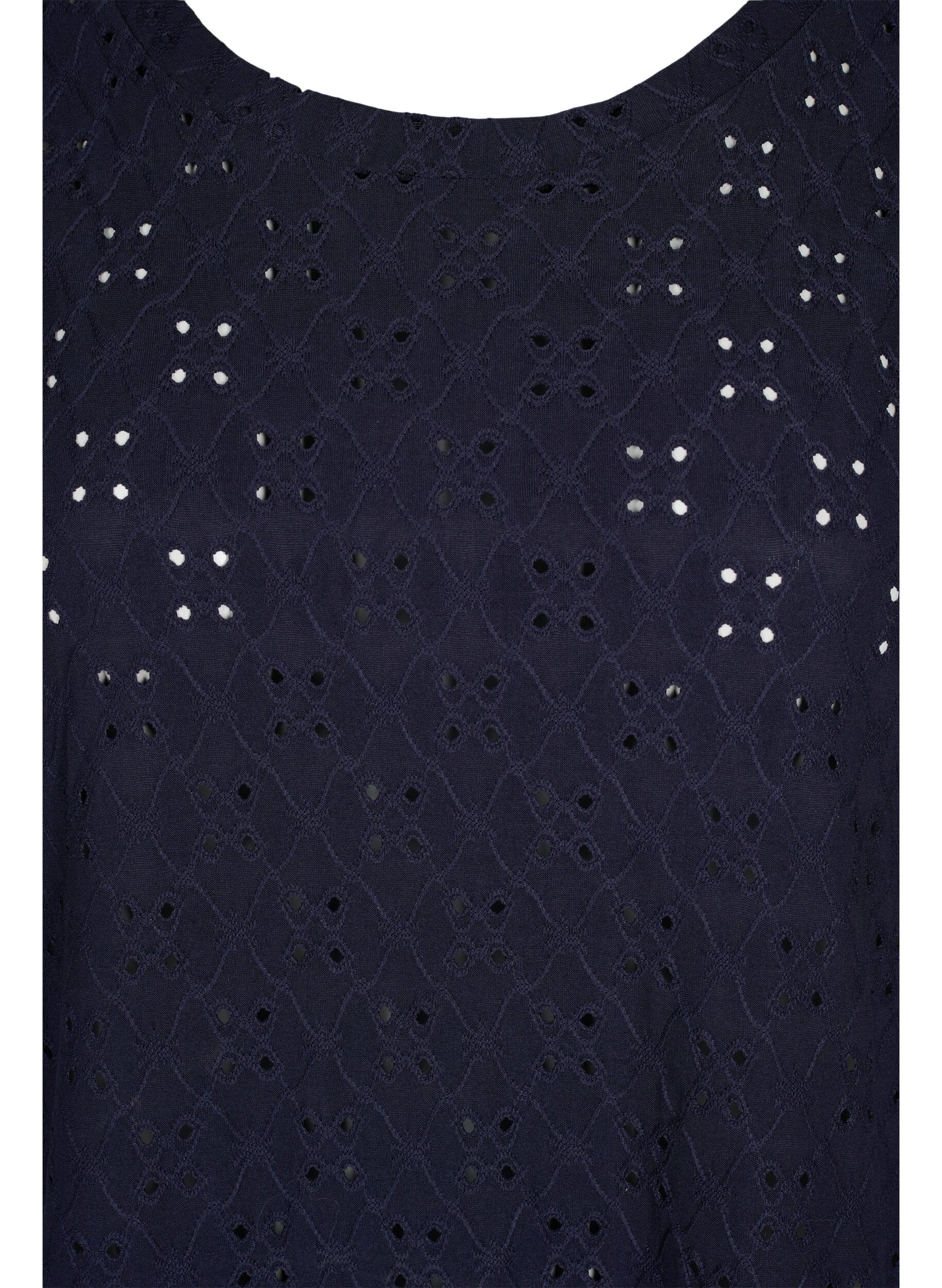 Zizzi Topp med broderi anglaise, Night Sky, Packshot image number 2