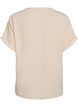 Løs bluse med korte ermer, Beige, Packshot image number 1