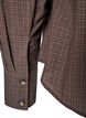 Bomullsskjorte med rutem&oslash;nster, Brun, Packshot image number 4