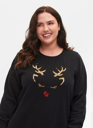 Kjole med julemotiv, Black Reindeer, Model image number 2