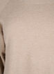 Langstrikket bluse med knappdetalj på siden, Simply Taupe Mel., Packshot image number 2