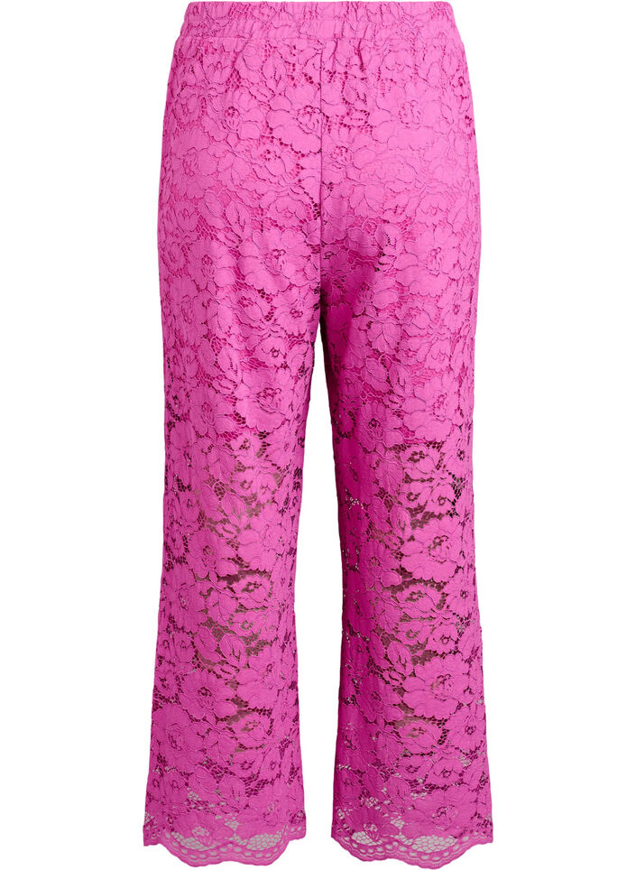 Blonderbukser med høy midje og lommer, Rosa, Packshot