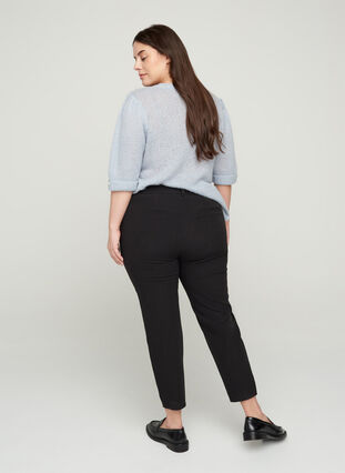 Klassiske bukser med ankellengde, Black, Model image number 1