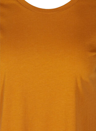 T-skjorte i bomullsmiks, Buckthorn Brown Mel., Packshot image number 2