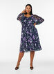 Chiffon festkjole med lange ermer, Bl&aring;, Model image number 1