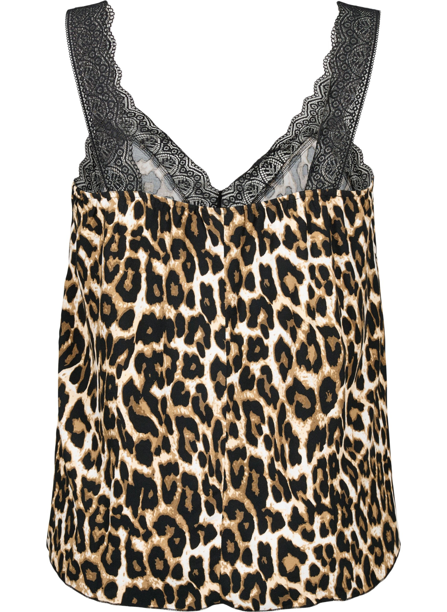 Zizzi Blondetopp i viskose, Leopard, Packshot image number 1