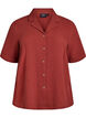 Kortermet skjorte i bomullsmusselin, Rød, Packshot image number 0