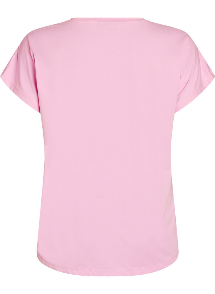 Ensfarget trenings-T-skjorte, Rosa, Packshot image number 1