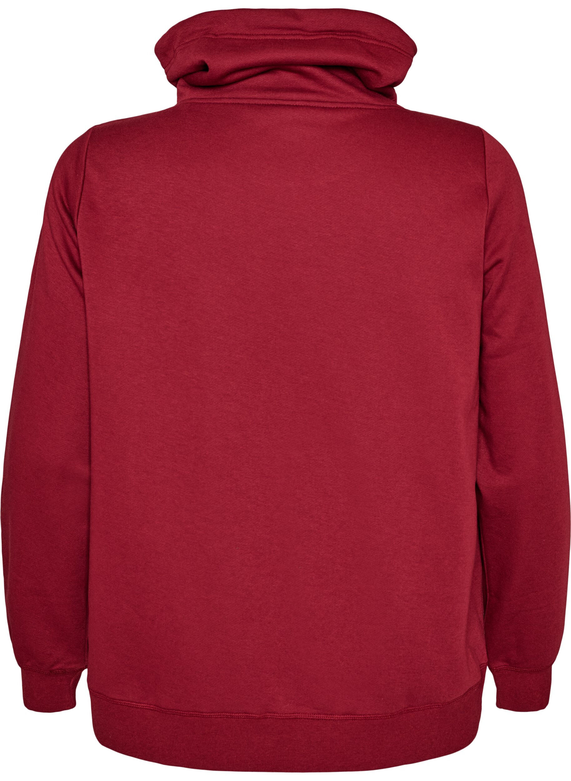 ZizziGenser med h&oslash;y hals og lommer, R&oslash;d, Packshot image number 1