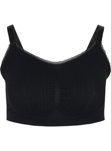 Myk BH med en liten blondekant, Black, Packshot image number 0