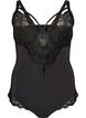 Underwired blondebody med stroppdetalj, Svart, Packshot image number 0