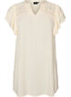 Tunika med broderie anglaise og volangermer, Beige, Packshot image number 0