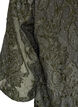Jacquard bluse med glitrende detaljer og puffede ermer, Gr&oslash;nn, Packshot image number 3