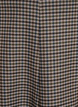 Zizzi Klassisk A-formet skjørt, Brown Check, Packshot image number 2