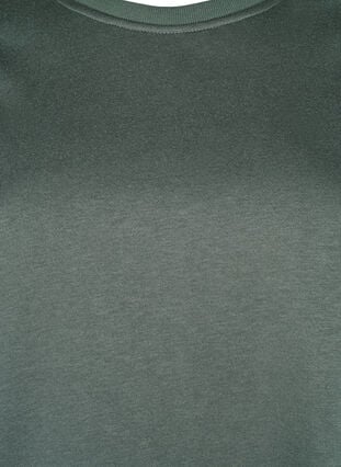 Zizzi Genser med broderte utskjæringer, Thyme, Packshot image number 2