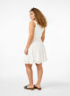 Skjørt med vaffelsøm og hullmønster, Bright White, Model image number 1