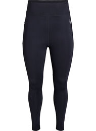 Løpetights med lett kompresjon og sidelommer, Black