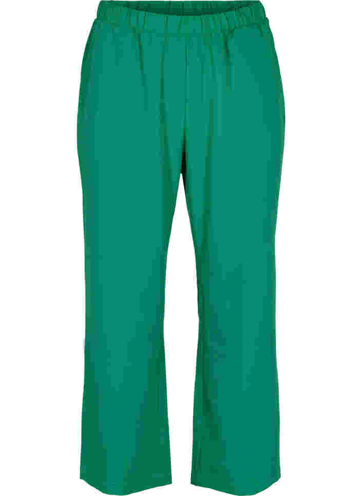 Slengbukser med lommer, Verdant Green, Packshot image number 0