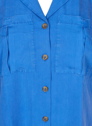 Kortermet skjorte med brystlommer, Dazzling Blue, Packshot image number 2
