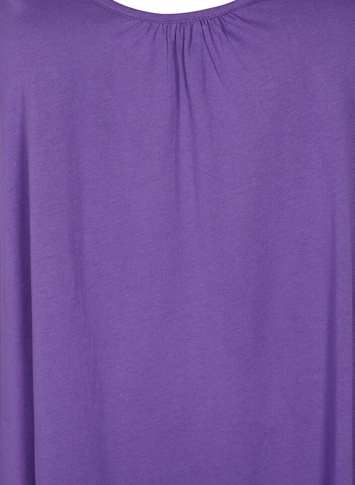 2 pakk topper i bomullsblanding, Deep Lavender/Black, Packshot image number 2