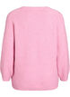 Strikkebluse med raglanermer, Rosa, Packshot image number 1