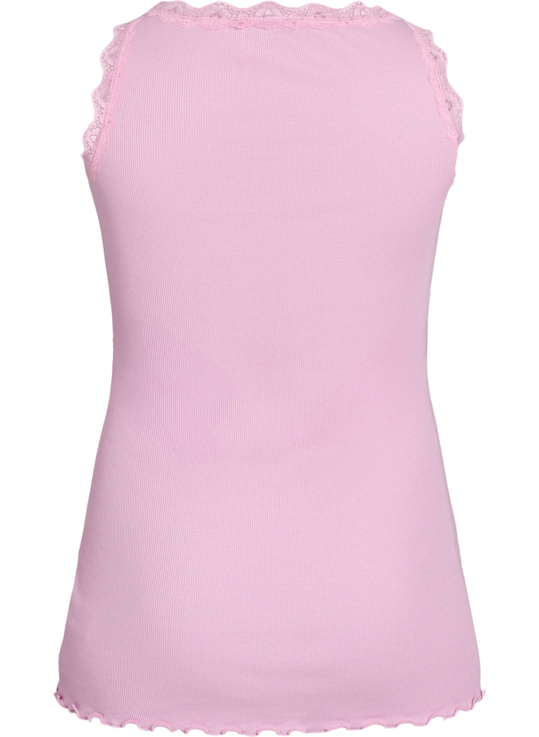 ZizziTopp med blondekant, Rosa, Packshot image number 1