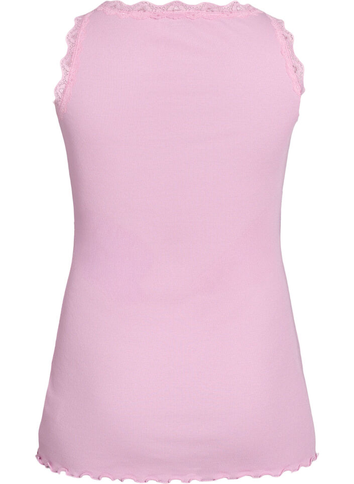 Topp med blondekant, Rosa, Packshot image number 1