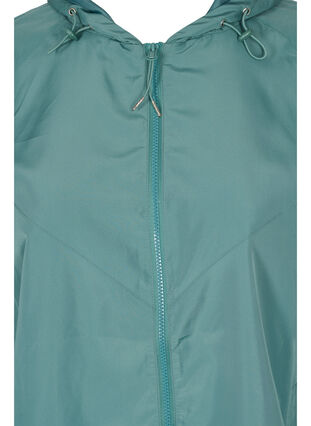 Justerbar kort jakke med hette, Sagebrush Green, Packshot image number 2