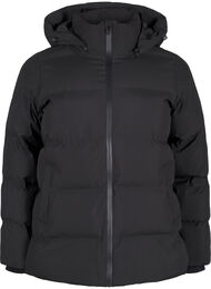 Kort boblejakke med hette, Black