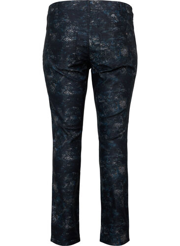 Mønstrete Emily jeans med nagler, Black AOP, Packshot image number 1