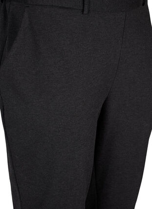Cropped bukser med lommer, Dark Grey Melange, Packshot image number 2