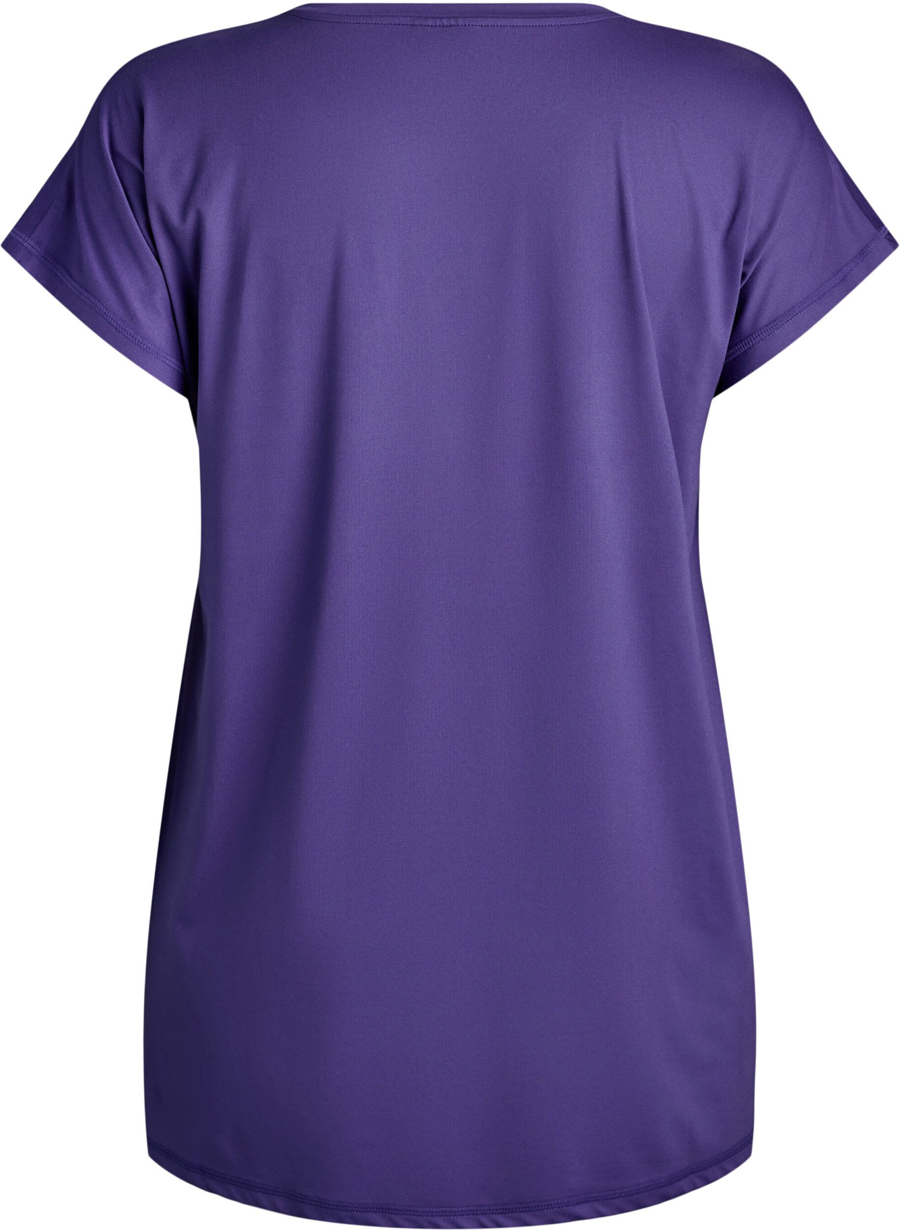 ZizziLang trengings T-skjorte, Lilla, Packshot image number 1