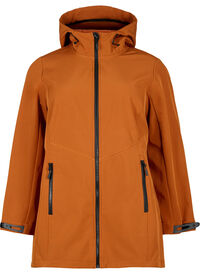 Kort softshell jakke med lommer