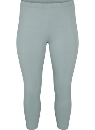 Zizzi Basic 3/4-length viskosetights, Grønn, Packshot image number 0