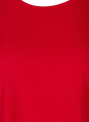 Kortermet bluse med rund hals, Lipstick Red, Packshot image number 2