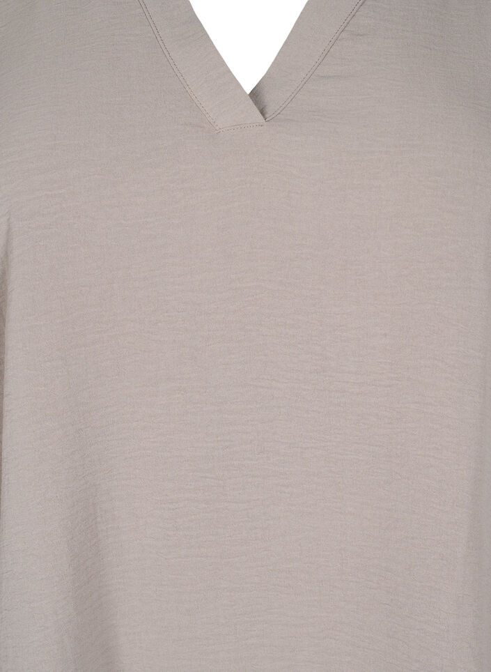 Bluse med 3/4 ermer, Beige, Packshot image number 2